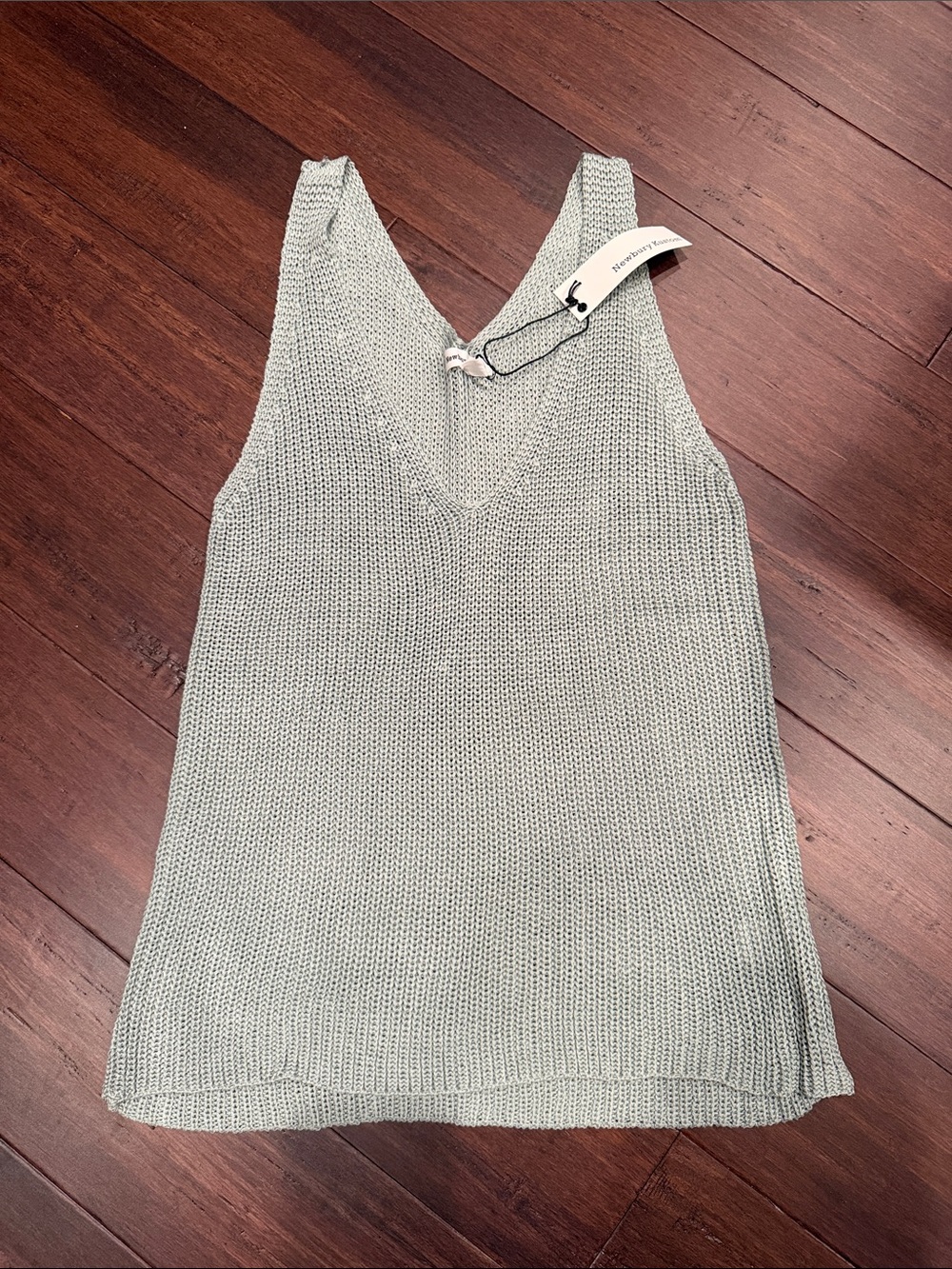 Newbury Kustom Light Light Green Knit V-Neck Tank